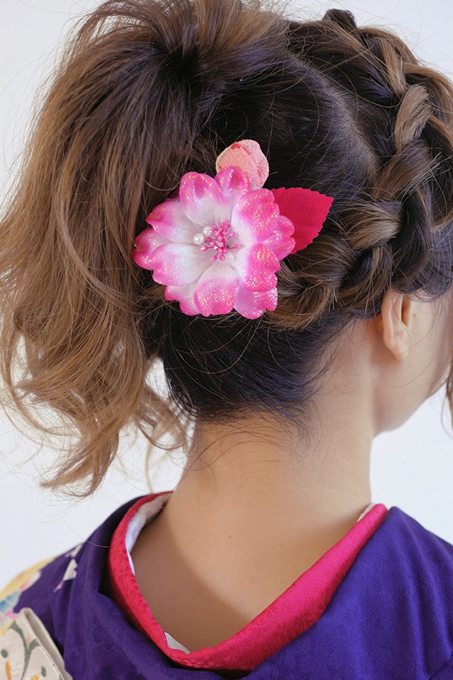 成人式 髪飾り 成人式の髪飾り 2点セット 卒業式 振袖 浴衣 はかま 花 フラワー ピンクマゼンタ ラメ パールビーズ 和柄 ブラ飾り ふりそで ゆかた 髪留め 髪かざり 振り袖 ヘアアクセサリー 和装の通販は