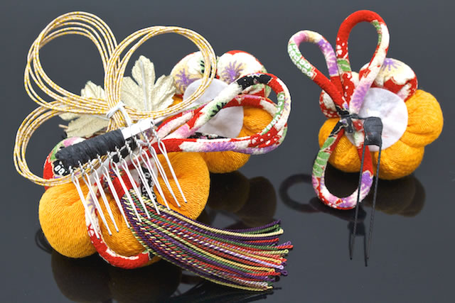 成人式 髪飾り 成人式の髪飾り 2点セット 黄色 イエロー 梅 花