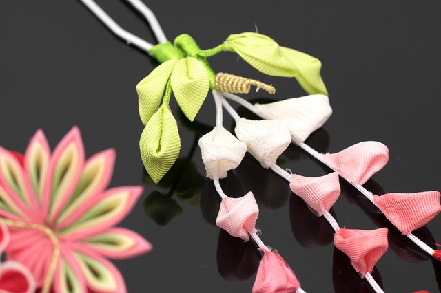 成人式 髪飾り 成人式の髪飾り つまみ細工 簪 かんざし 2点セット 赤