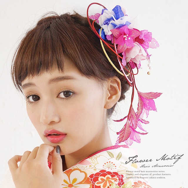 正絹 振袖セット 【 ファー＆髪飾り付き 】成人式 振袖セット 販売 ピンク 金色 ラメ 桜 菊 熨斗 金通し 絵羽柄 正絹