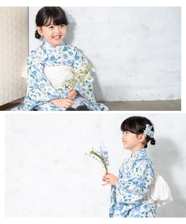 【新作】140cm kids浴衣　1713 子ども 浴衣 ゆかた セット ドレス 人気柄ラインナップ 女の子
