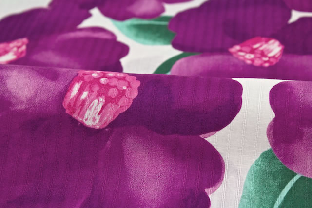 浴衣 レディース mizuki みずき 美月 白 椿 紫 レトロ 綿麻 花火大会 夏祭り 女性浴衣 【送料無料】