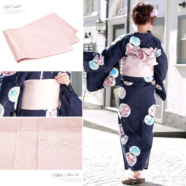 レトロ　レディース　浴衣　セット　身丈153cm　紺　ネイビー　半幅帯　茶色 レトロ レディース 浴衣 セット 身丈153cm 紺 ネイビー 半幅帯 茶色
