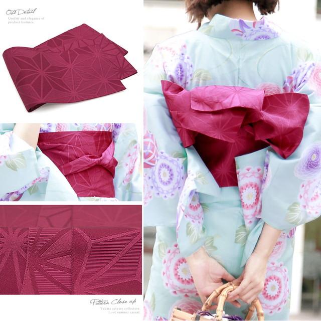 浴衣セット レディース レトロ 浴衣セット 大人 3点セット 水色 ブルー