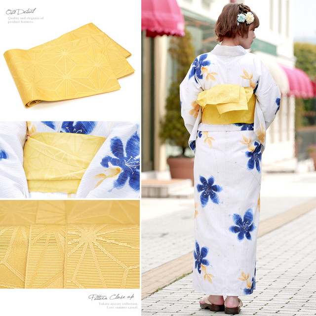 浴衣セット レディース レトロ 浴衣セット 大人 3点セット 白系