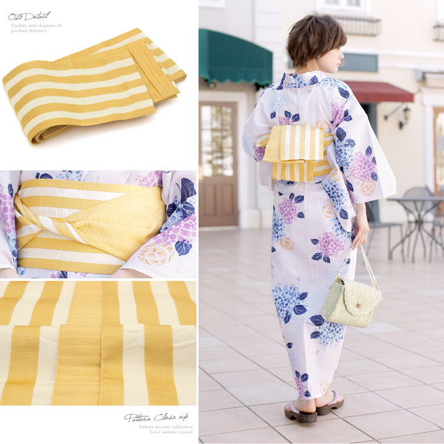 浴衣セット レディース レトロ 浴衣セット 大人 3点セット 白系