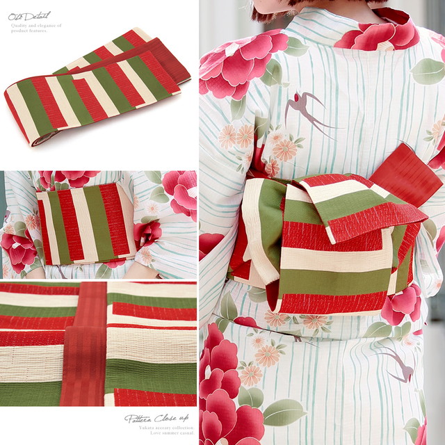 浴衣セット レディース レトロ 浴衣セット 大人 3点セット 白系