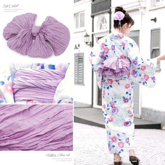 浴衣セット レディース レトロ 浴衣セット 大人 3点セット 白系