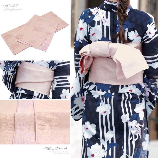 浴衣セット レディース レトロ 浴衣セット 大人 3点セット 紺系