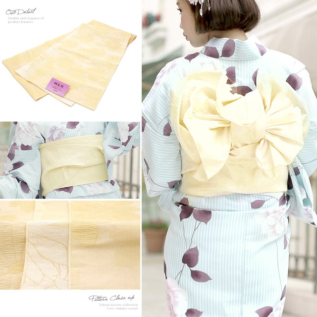 浴衣セット レディース レトロ 浴衣セット 大人 3点セット 水色 ブルー