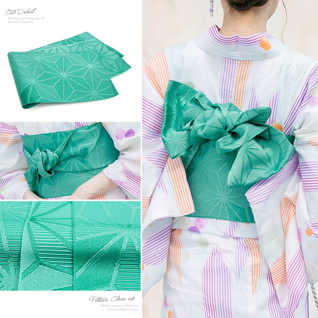 浴衣セット レディース レトロ 浴衣セット 大人 3点セット 白系