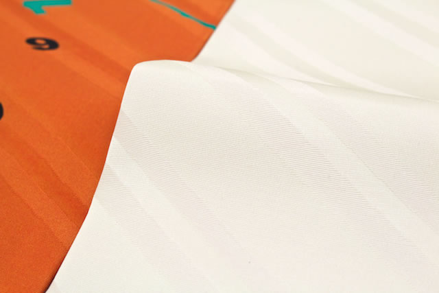 名古屋帯 modern antenna モダンアンテナ ベージュ オレンジ ピンク 数字 正絹 全通柄 仕立て上がり 小紋 紬 名古屋帯 modern antenna モダンアンテナ ベージュ オレンジ ピンク