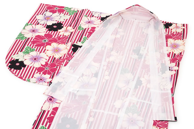 袴用二尺袖着物 ブランド bonheur saisons（ボヌールセゾン） ピンク系