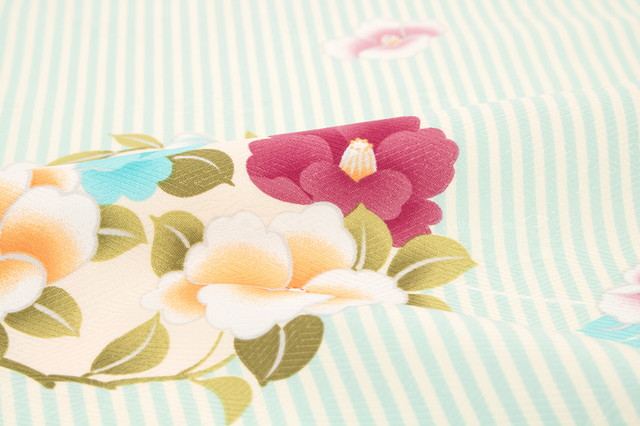 袴用二尺袖着物 ブランド bonheur saisons（ボヌールセゾン） 水色系