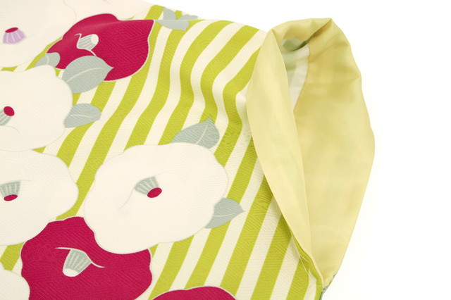 袴用二尺袖着物 ブランド bonheur saisons（ボヌールセゾン） 黄緑色系