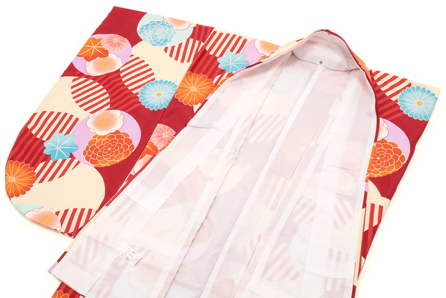 袴用二尺袖着物 ブランド bonheur saisons（ボヌールセゾン） 赤