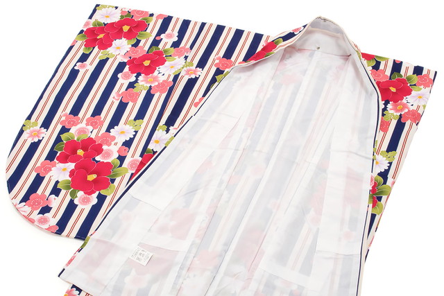 袴用二尺袖着物 ブランド bonheur saisons（ボヌールセゾン） 紺