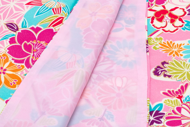 袴用二尺袖着物 ピンク 水色 牡丹 菊 桜 梅 花 七宝 色紙 小紋柄 レトロモダン 小振袖 卒業式 謝恩会 女性 レディース 仕立て上がり 袴用二尺袖着物 ピンク 水色 牡丹 菊 桜 梅 花 七宝 色紙 小