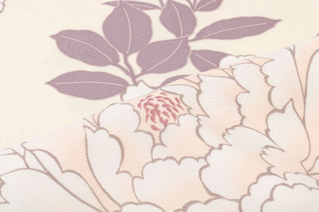 二尺袖単品 二尺袖着物 二尺袖 袴用 卒業式 ショート丈 クリーム 牡丹