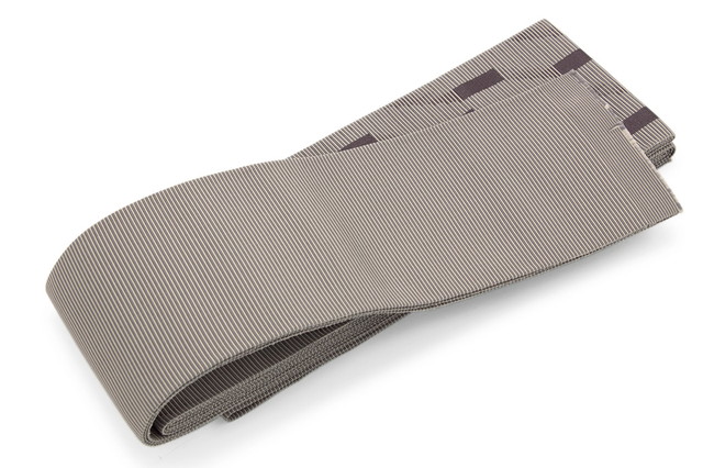 角帯 未仕立て 大倉織物 茶系 ベージュ ブラウン 長方形 縞 リバーシブル 本場筑前博多織 織屋誠之輔 特撰 正絹 日本製 男性用 男帯 角帯 未仕立て 大倉織物 茶系 ベージュ ブラウン 長方形 縞