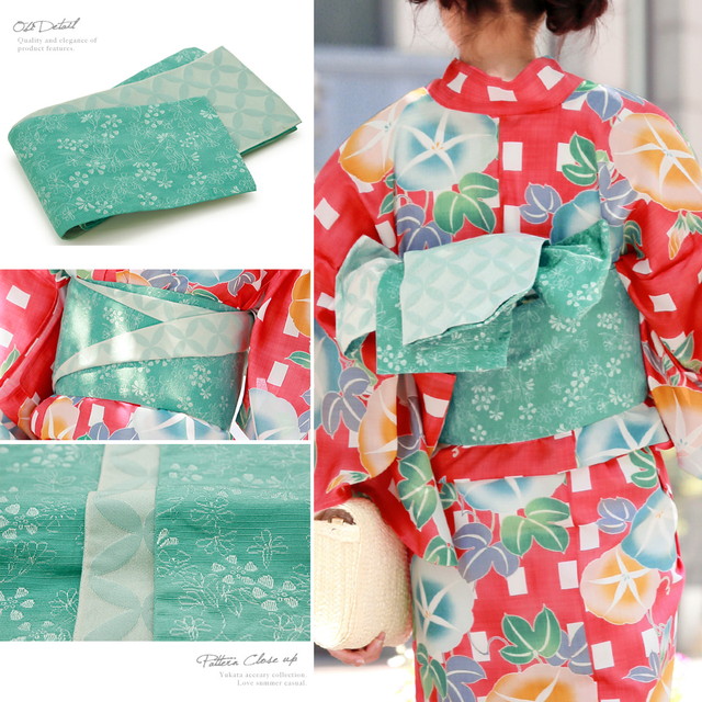 浴衣セット レディース レトロ 浴衣セット 大人 3点セット 赤 レッド