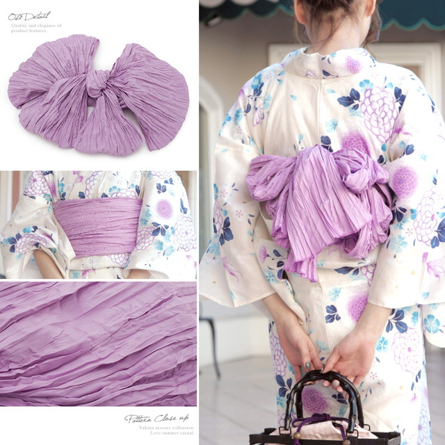 浴衣セット レディース レトロ 浴衣セット 大人 3点セット 白系