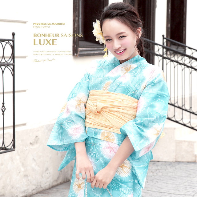 新品 浴衣 セット 浴衣セット ゆかた レディース 大人 水色 白 Y5-3 ANDANTE - 新品 浴衣 セット 浴衣セット ゆかた 大人 レディース