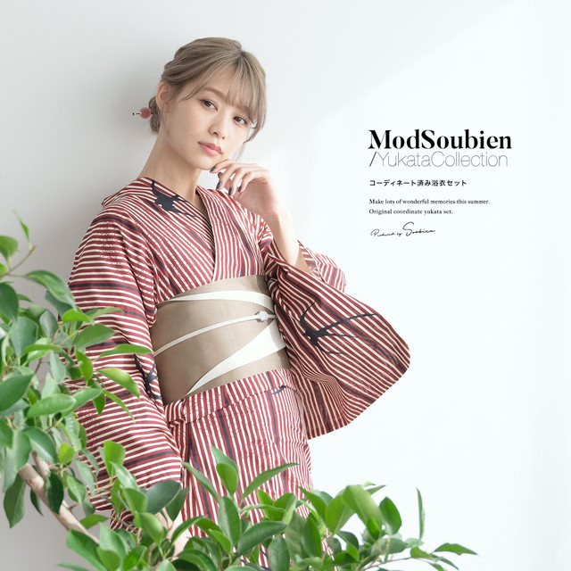 浴衣 セット レディース 浴衣セット 半幅帯 2023 大人 3点セット レッド系 赤 黒 縞 乱菊 燕 ツバメ グレージュ フリー 送料無料