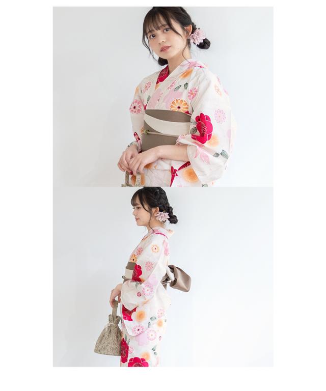 浴衣 セット レディース 浴衣セット 半幅帯 2023 大人 3点セット 薄黄色 クリーム 赤ピンク 桜 菊 金魚 ラメ グレージュ S フリー 送料無料 浴衣 セット レディース 浴衣セット 半幅帯 2023 大人 3点セット 薄