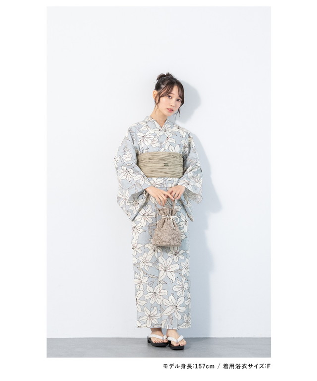 浴衣 セット レディース 浴衣セット 兵児帯 2024 大人 3点セット 水色