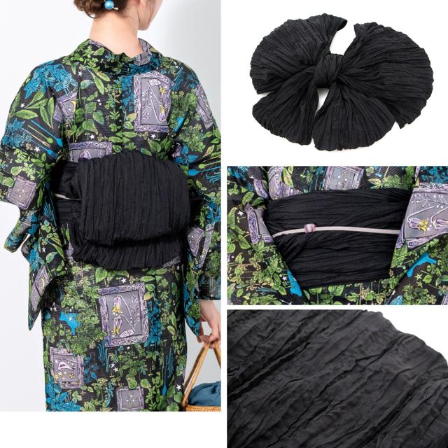 浴衣 セット レディース 浴衣セット 兵児帯 2023新作 大人 3点セット 金子みすゞ みすゞうた 草原の夜 ブラック 黒系 フリー 送料無料 浴衣 セット レディース 浴衣セット 兵児帯 2023新作 大人 3点セット