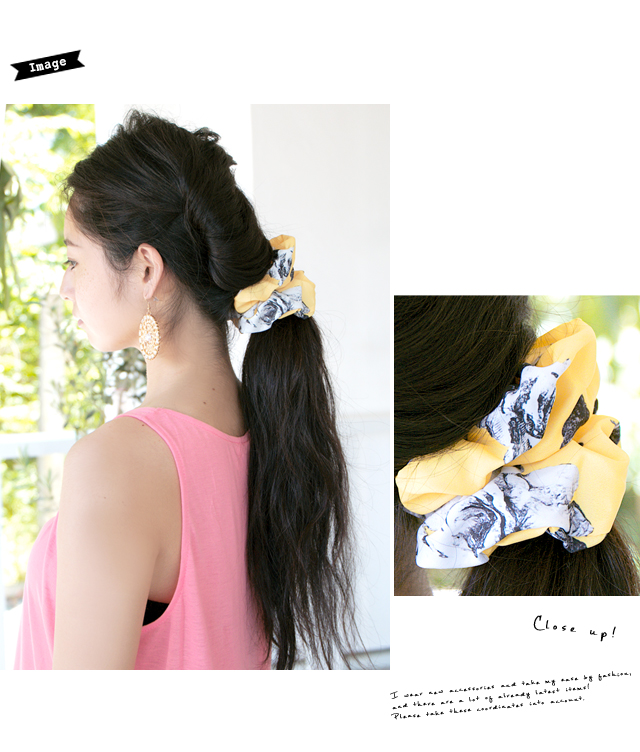 【大人可愛い花柄♪】ヘアアレンジを上品に☆ Hermes シュシュ 大人可愛い花柄♪】ヘアアレンジを上品に☆ Hermes シュシュ