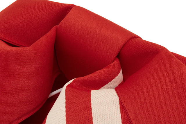 作り帯 浴衣 帯 赤 レッド 縞 ストライプ リバーシブル リボン型 結び