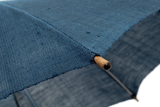 日傘 藍 インディゴブルー ネイビー 水色 生成り グラデーション 藍染