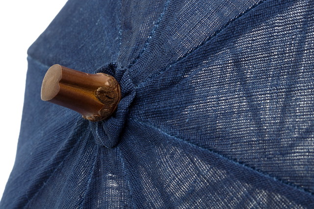 日傘 藍 インディゴブルー ネイビー 青 花 グラデーション 藍染 引染 麻 ひがさ 和装小物 便利小物 日本製【暑さ対策_b】 日傘 藍 インディゴブルー ネイビー 青 花 グラデーション 藍染 引染