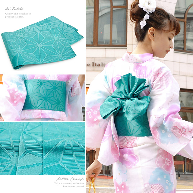 浴衣セット レディース レトロ 浴衣セット 大人 3点セット 白系