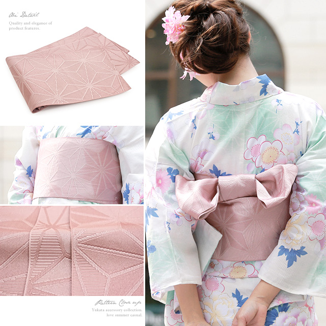 浴衣セット レディース レトロ 浴衣セット 大人 3点セット 白系