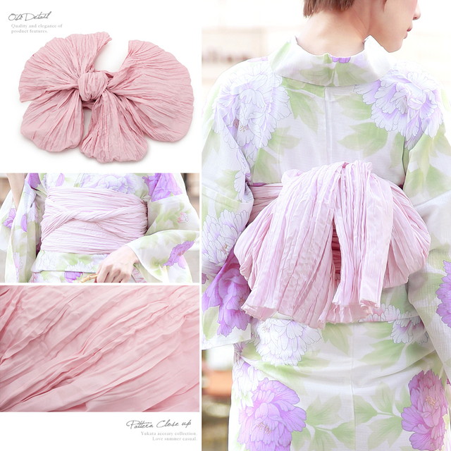 浴衣セット レディース レトロ 浴衣セット 大人 3点セット 白 ホワイト