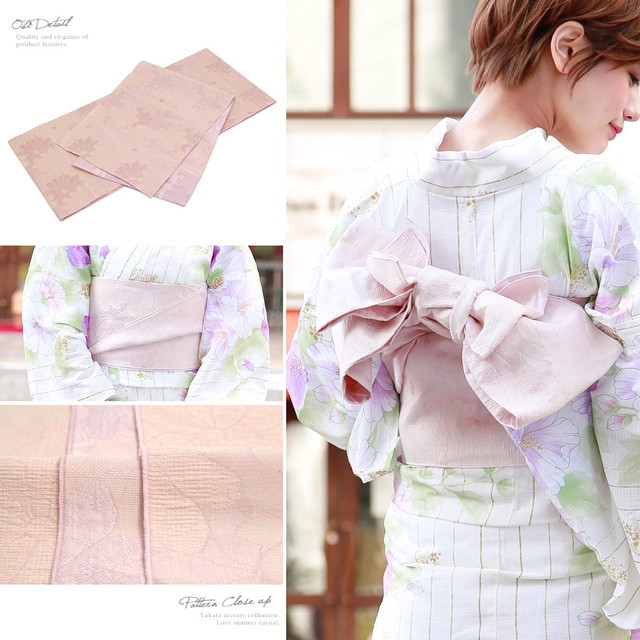 浴衣セット レディース レトロ 浴衣セット 大人 3点セット 白 ホワイト