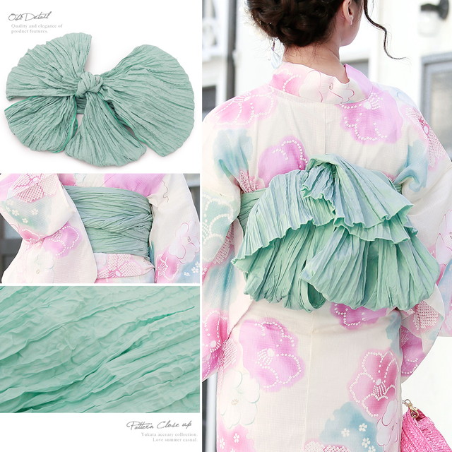 浴衣セット レディース レトロ 浴衣セット 大人 3点セット 白系