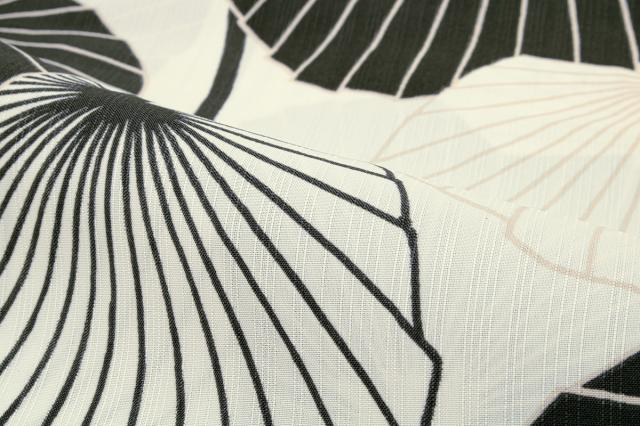 浴衣 レディース ホワイト 白 グレー 灰色 ブラック 黒 団扇 うちわ