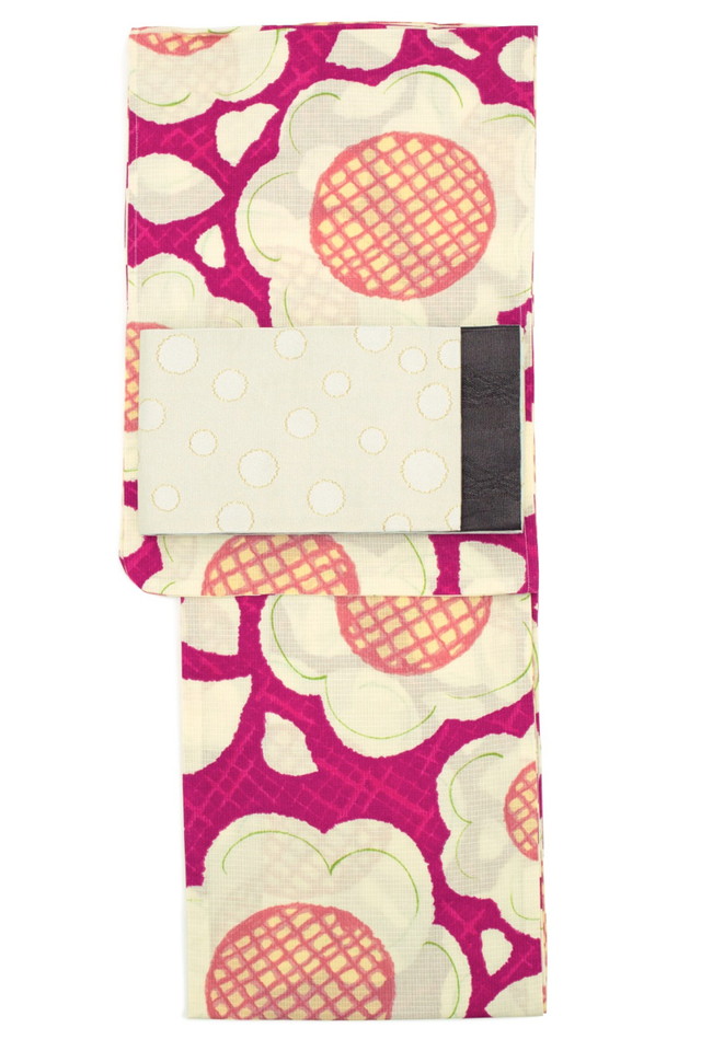 浴衣セット レディース レトロ 浴衣セット 大人 3点セット ピンク