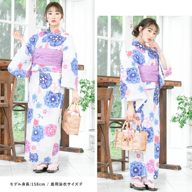 浴衣セット レディース 浴衣セット 兵児帯 大人 2点セット（浴衣/帯
