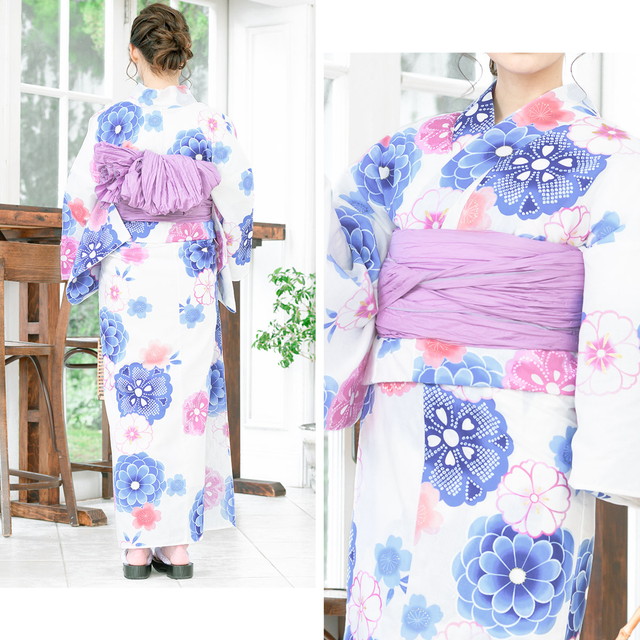 浴衣セット レディース 浴衣セット 兵児帯 大人 2点セット（浴衣/帯