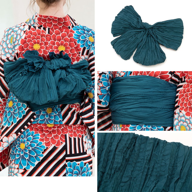 浴衣セット レディース 浴衣セット 兵児帯 大人 2点セット（浴衣/帯） 黒 ブラック 赤 青系 縞 ストライプ 花 綿 夏 花火大会 玉城ティナ×キスミス フリー 浴衣セット レディース 浴衣セット 兵児帯 大人 2点セット（浴衣/帯