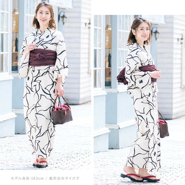 即納【レディース浴衣3点セット】浴衣セット/レディース/クリーム/薄黄色/千鳥/ちどり//30代/40代/女性/S・フリー/大人/送料無料/2024 即納【レディース浴衣3点セット】浴衣セット/レディース/クリーム/薄