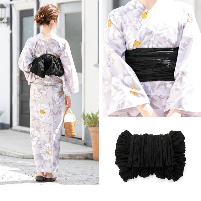 即納【レディース浴衣3点セット】灰色/白/牡丹/花/大柄/変わり織り/30代/40代/女性/大人/S・フリー/送料無料 即納【レディース浴衣3点セット】灰色/白/牡丹/花/大柄/変わり織り/30代/40