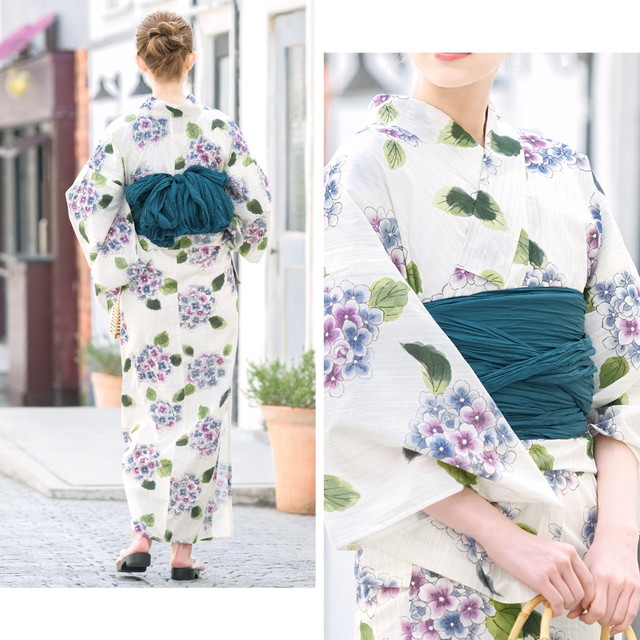 浴衣セット レディース レトロ 浴衣セット 大人 3点セット クリーム系
