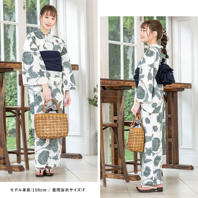 浴衣セット レディース 浴衣セット 大人 3点セット 白 灰色 紺 牡丹