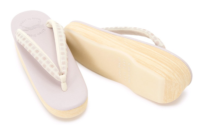 カレンブロッソ 草履 レディース カフェ草履 カフェぞうり 菱屋 菱屋 Calen Blosso 薄紫色 パープル 格子 丸 四角 正絹 リザード柄 トカゲ柄 牛革 ギアナ素材 小判型 カジュアル 日本製 女性用 【S・M・Lサイズ】 カレンブロッソ 草履 レディース カフェ草履 カフェぞうり 菱屋 菱屋